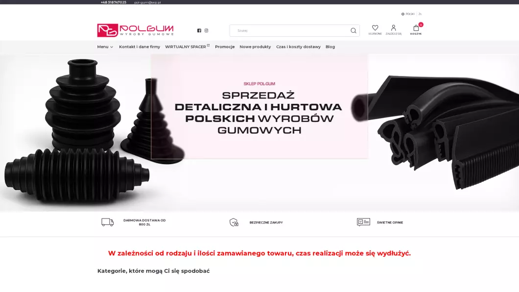 Wyroby gumowe POL-GUM - podgląd