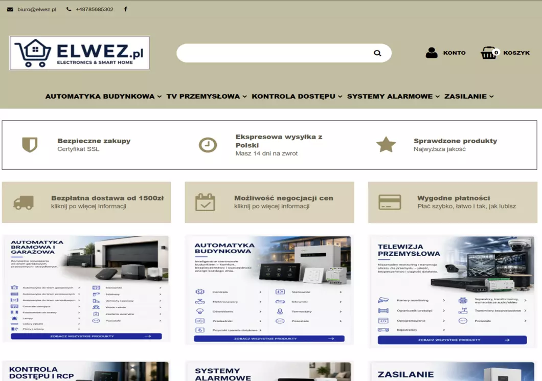 Automatyka bramowa, garażowa, budynkowa | elwez.pl - podgląd