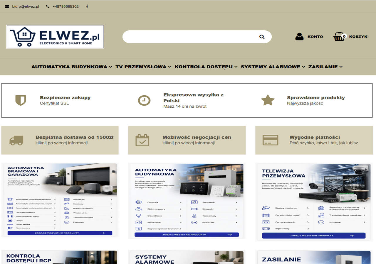 Automatyka bramowa, garażowa, budynkowa | elwez.pl
